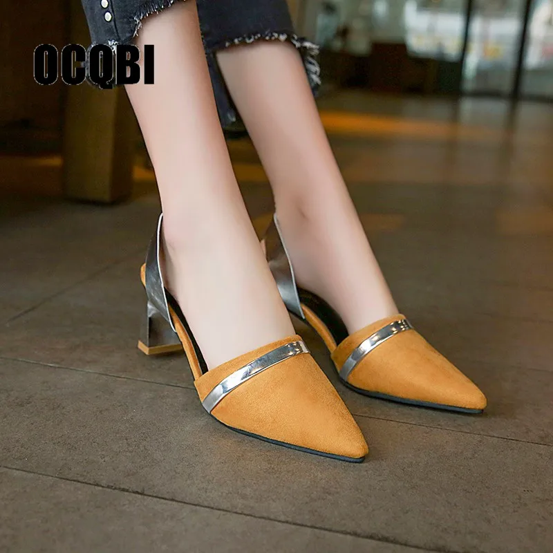 

2019 High Thin Heels Sandals Women Party Yellow Summer Ladies Stiletto Shoes Buckle Heel Sandals Fashion Ladies Casual Shoes