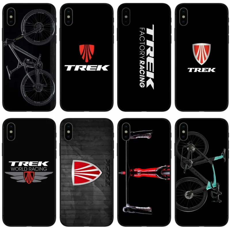 

Trek Mountain Bikes Bicycle Cycling Soft Silicone black Phone Case For X XS XR XS Max For iPhone 5 5S 5C SE 6 6plus 7 8 plus