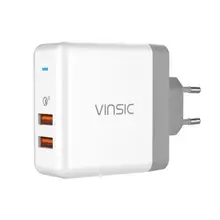 Vinsic 36 Вт Быстрая зарядка 3 0 QC3.0 двойное USB настенное зарядное