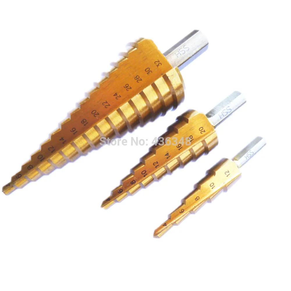 3x 4-122032mm Pro Large HSS Steel Step Cone Drill Titanium Bit Hole Cutter Set_.jpg