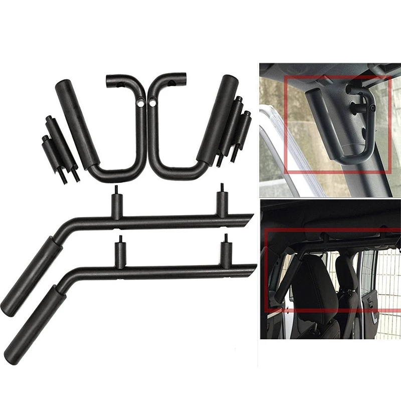 Black Red Door Grab Roll Bar For Car Accessories Wrangler TJ 2 & 4 Door