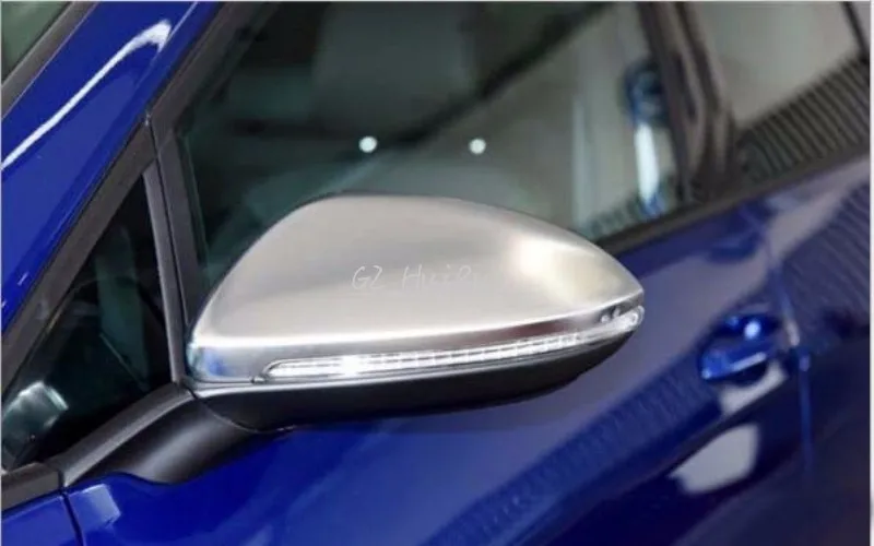 PAIR Matte Electroplated Silver Door Wing Mirror Replacement Covers