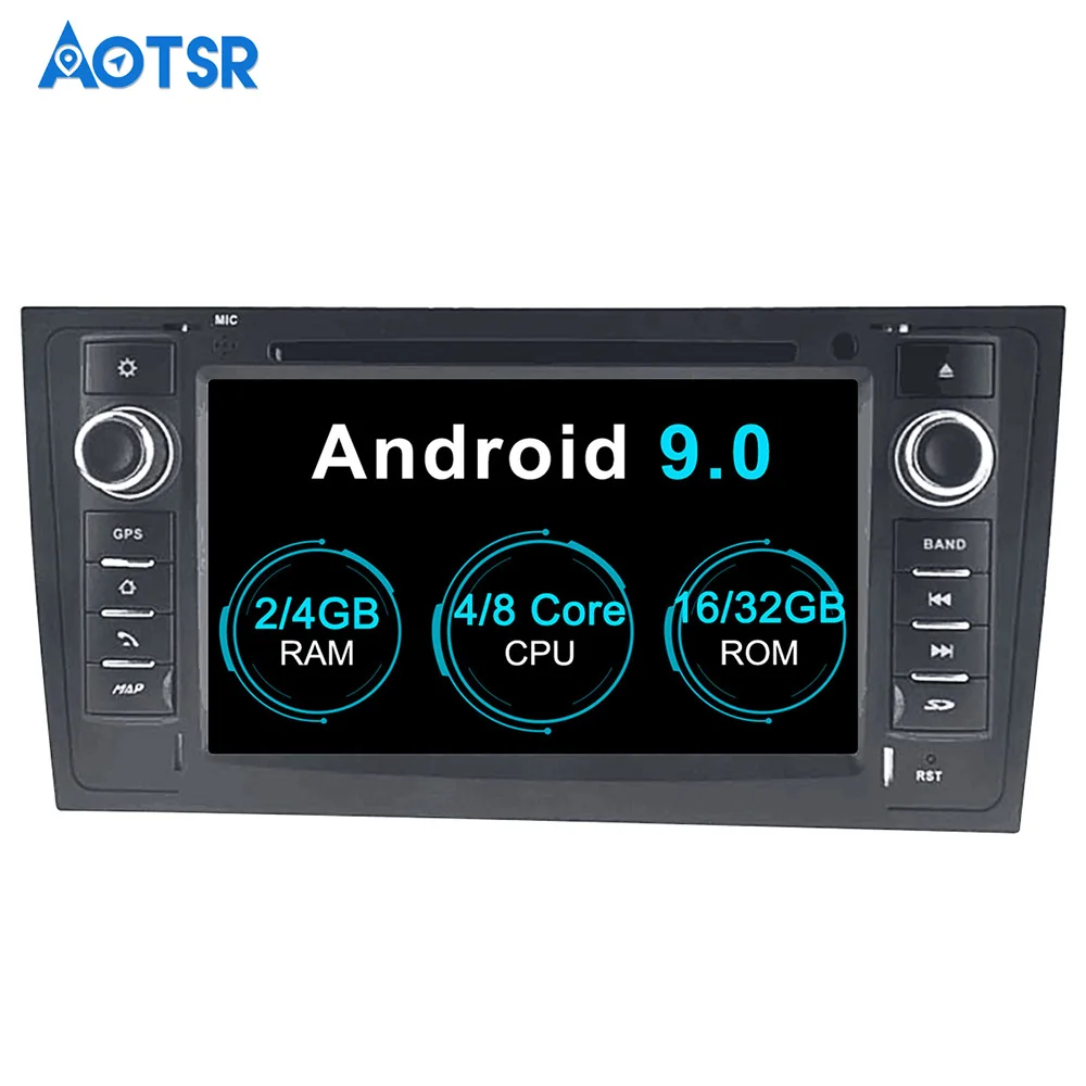 Автомобильный DVD плеер 8 ядер Android 9 0 GPS навигация для AUDI A6 мультимедийный Allroad 2000 2006