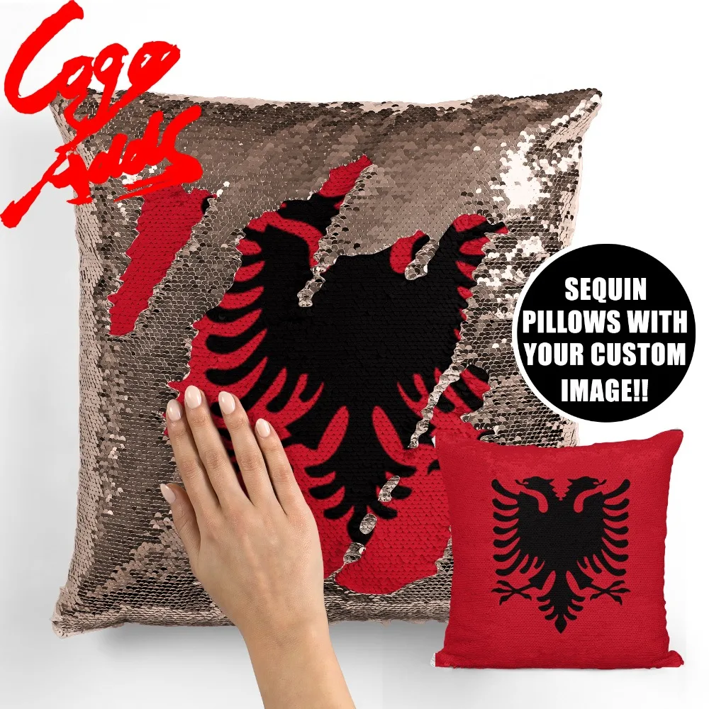 

Albania decorative throw pillows reversible mermaid sequin pillow case cover dropshipping