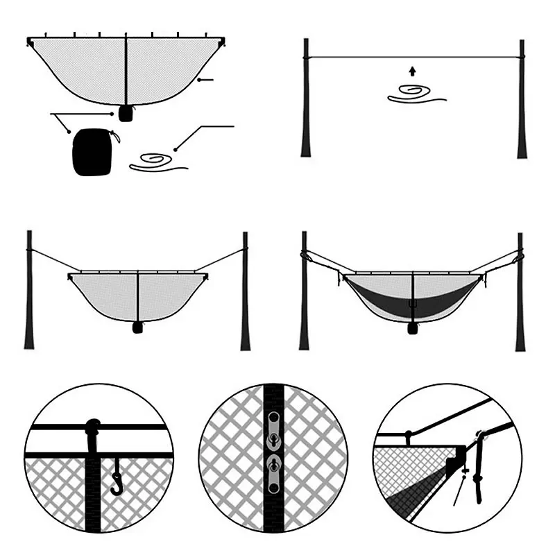 Ультра-большой гамак москитная сетка для защиты от насекомых подходит для всех Гамаков outfiters компактная сетка легкая установка outfiters SnugNet