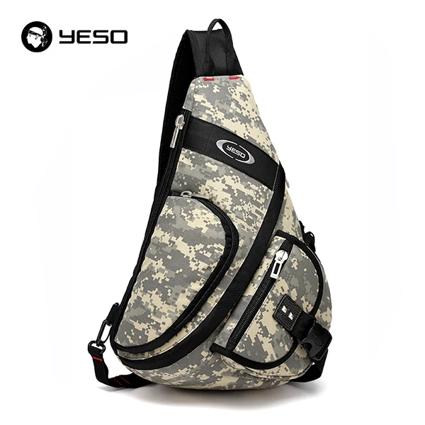 YESO Повседневная камуфляжная нагрудная сумка модные многофункциональные Оксфордские нагрудные сумки для путешествий с одним плечевым ремнем мужские нагрудные сумки - Цвет: Camouflage
