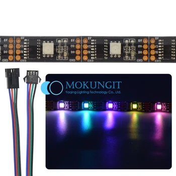 

Mokungit 30M 5M/roll DC5V WS2801 160 5050 SMD RGB strip Individually addressable 32leds/m Arduino development ambilight TV Light