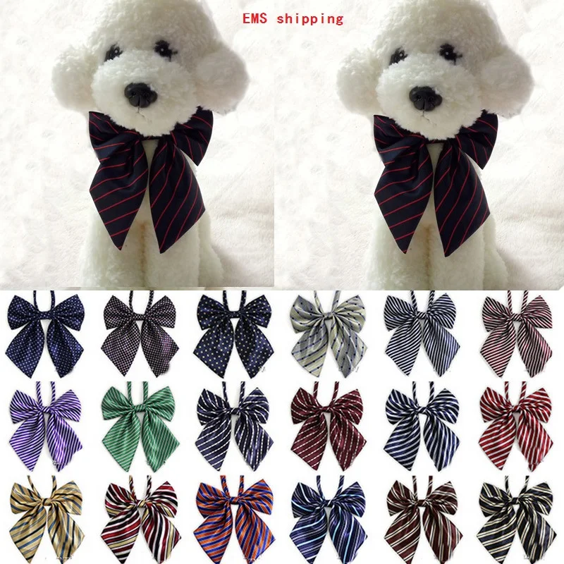 300pc/lot EMS shipping New Colorful Handmade Adjustable Dog Ties Pet
