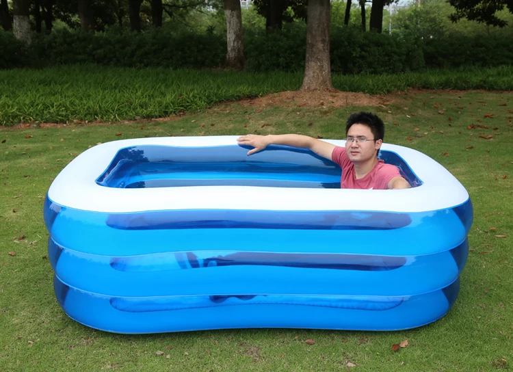 US $115.94 Above ground swimming pools  outdoor Pool Family Thickening Inflatable Pool Child Adult Water Ocean Pools for sale 2m length