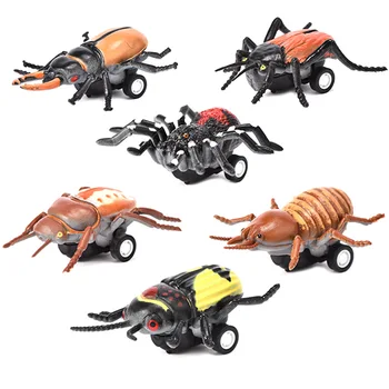 

Cross-border simulation insect model toy car Beetle racing pull-back car Model toy Children's educational toys