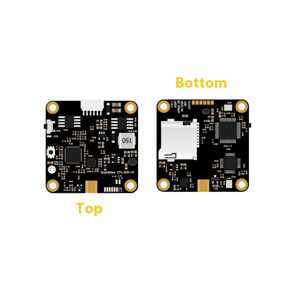 

SpeedyBee VTX-DVR 5.8G 48CH 600mW VTX Built-in DVR Support Betaflight CMS Control/IRC Tramp/PIT Mode For FPV Racing Drone Accs