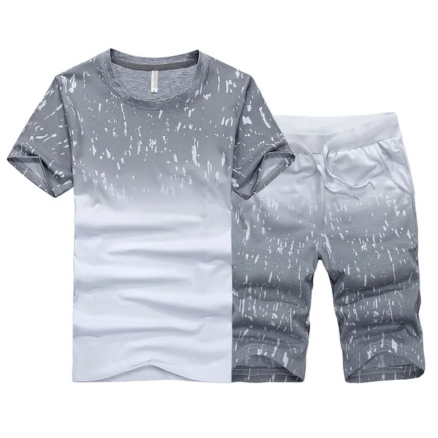 

Summer new men's short-sleeved T-shirt Korean sports suit clothes men's casual sports suit