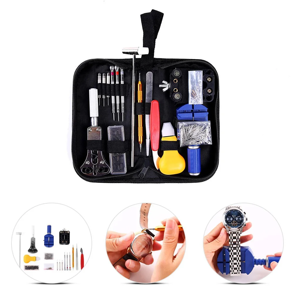 

New Watch Repair Tool Kits Watchmaker Back Case Opener Remover Spring Pin Bar Watch Accessories 470pcs/set