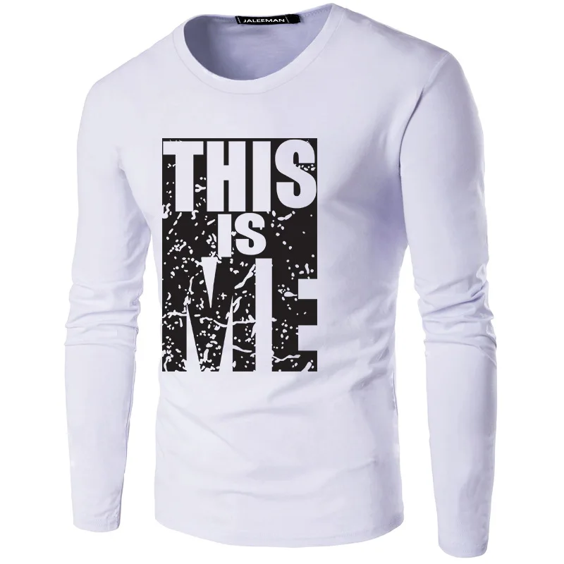 

2019 New Large Size Casual Fashion Round Neck Cotton Men's Long-sleeved T-shirt M-6xl