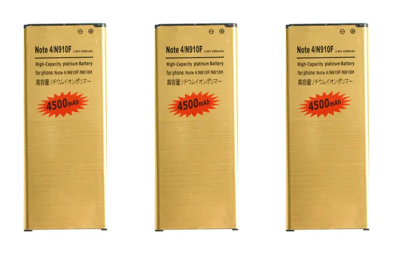 

3pcs 4500mAh EB-BN910BBE Gold Li-ion Replacement Battery For Samsung Galaxy Note IV 4 N910F N910H N910S N910U N910L N910C
