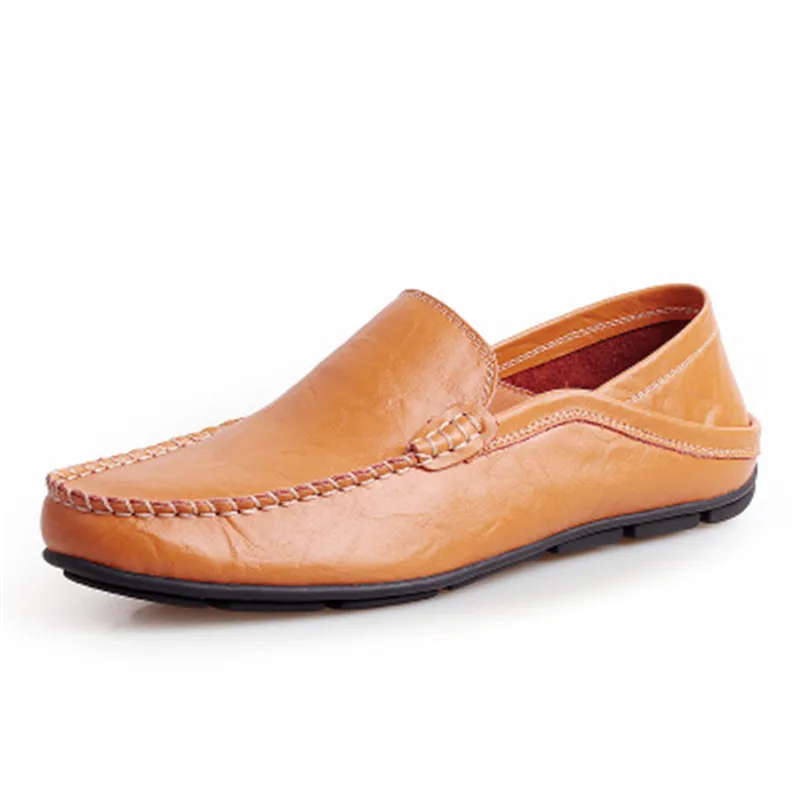 

New Arrival Genuine Leather Fashion Mens Casual Shoes Cowhide Driving Moccasins Slip On Loafers Men Flat Shoes Size 38-46