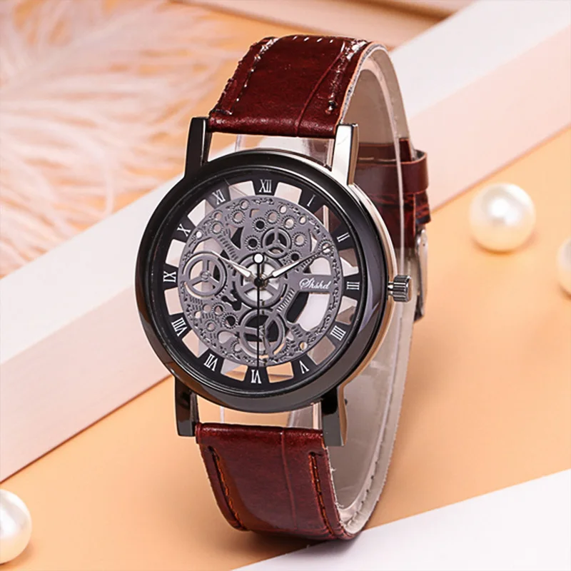 

2019 Mens Mechanical Exterior Luxury Casual Watch Clock Fashion Leather Mens Analog Quarts Watches Men Wrist Watch