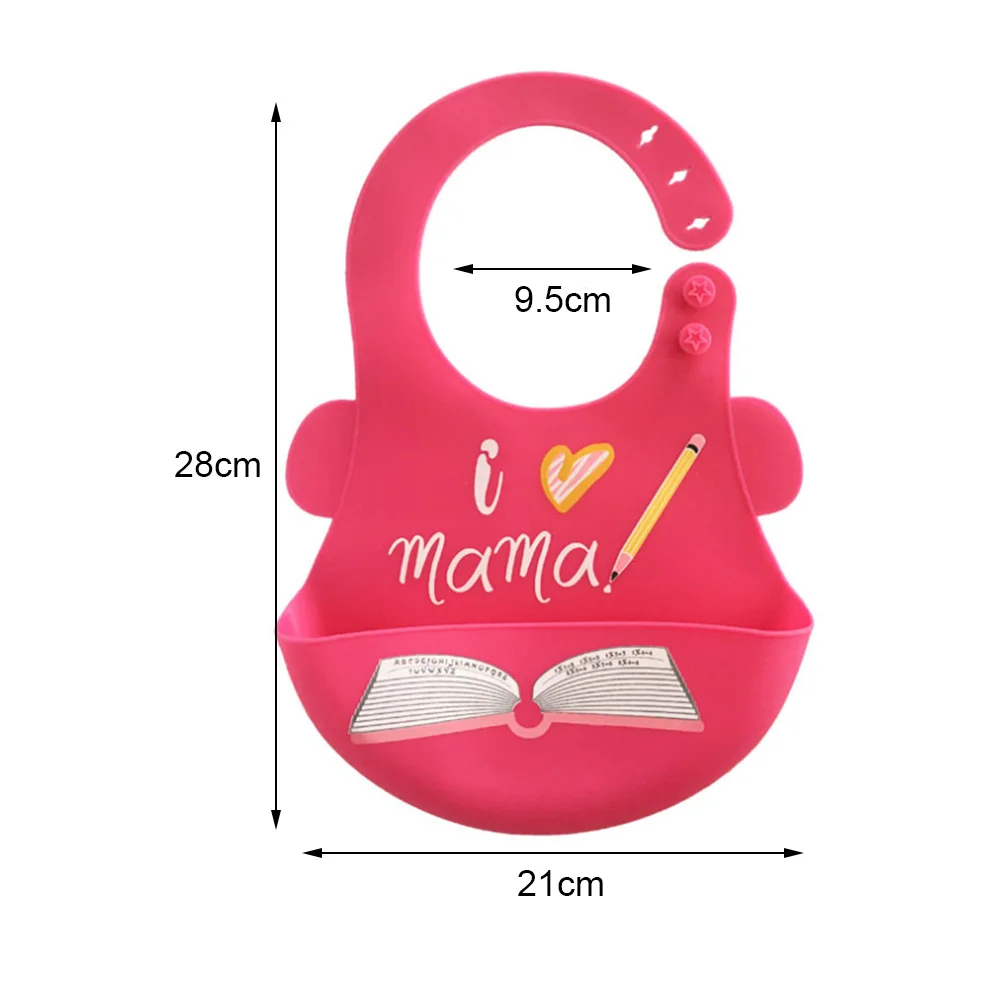 Baby Silicone Bibs Cartoon Foldable Adjustable Waterproof Feeding Aprons Stuff Girl Soft Fold Silica Gel Boy Accessories