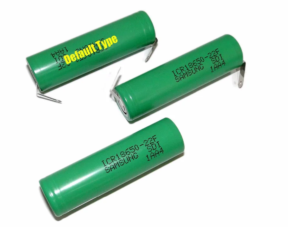 

2Pcs Rechargeable Li-ion Battery ICR 18650-22F 3.6V/3.7 2200mAh By SDI for flashlight laptop notebook cell U/R
