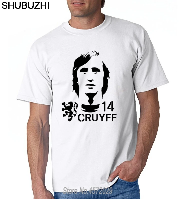 

funny men t shirt Hendrik Johannes Cruyff Holland Nederland Ajax The Godfather 100% cotton t shirt euro size