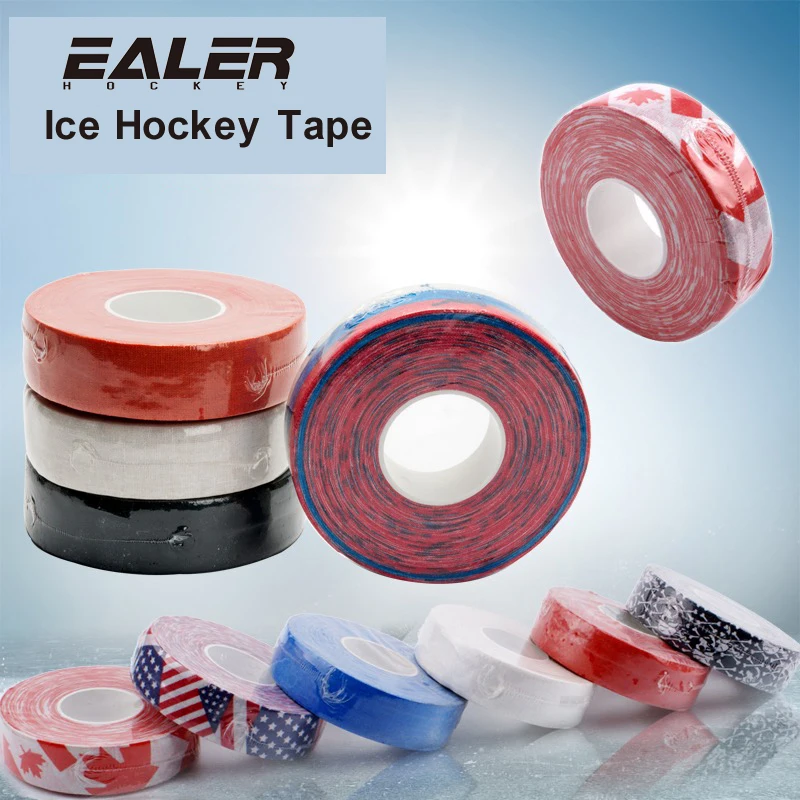 

EALER 2 Pc Hockey Stick Tape 2.5cm x 25m Multipurpose Colorful Sport Safety Cotton Cloth Enhances Puck Handling Elbow