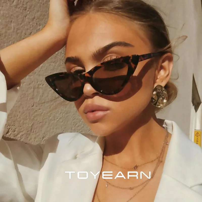 TOYEARN 2019 новые модные сексуальные женские милые Солнцезащитные очки кошачий глаз
