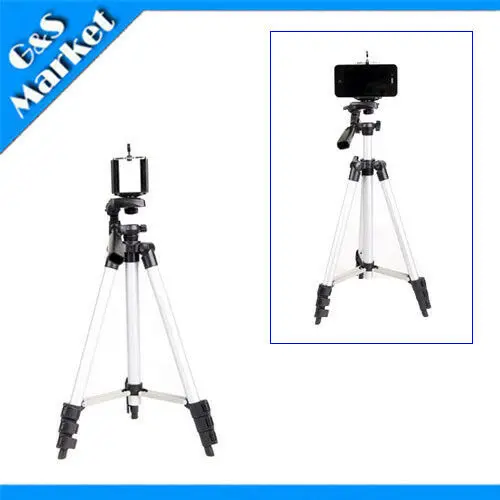 

Tripod Stand Holder 4 sections + Phone clip sz XL For IPHONE 4/4S/5 HTC Samsung