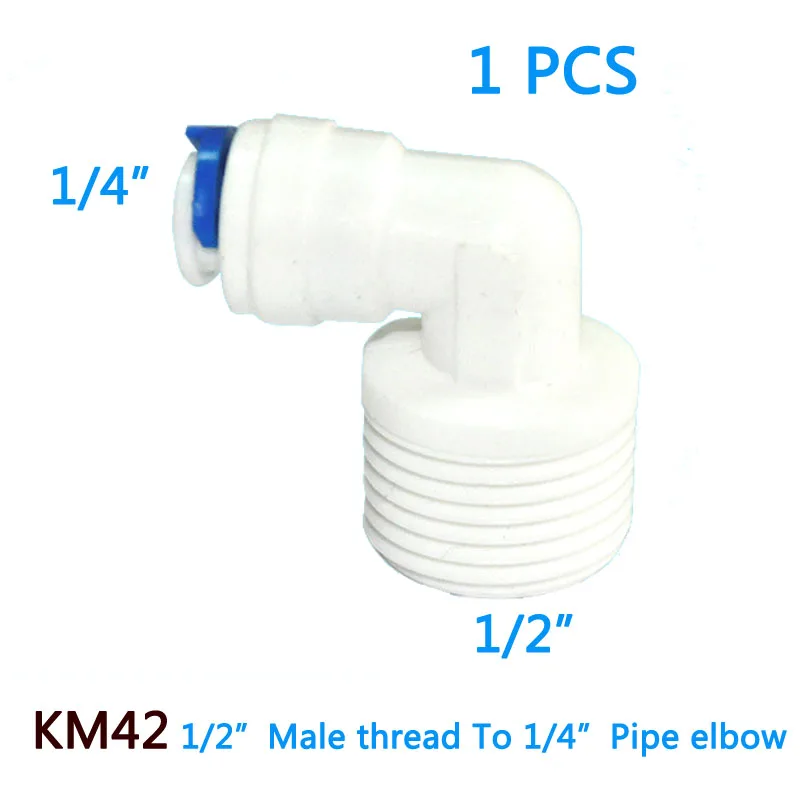 

1 PCS Water purifier water Threaded joints/ connector 1/2" External thread to 1/4" pipe accessories fast joint elbow