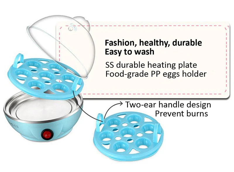 Высокое качество, многофункциональная электрическая варочная плита для варки яиц, пароварка, автоматическая безопасная система отключения питания, кухонные принадлежности