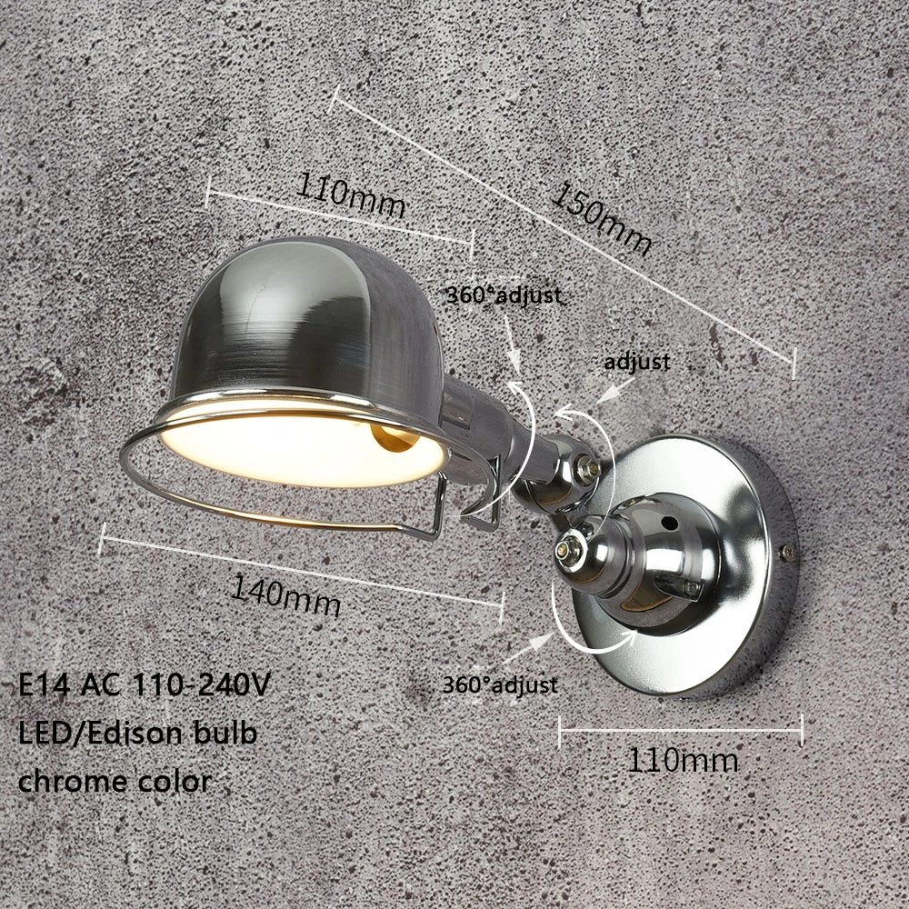 Классический скандинавский Лофт промышленный стиль регулируемый jielde настенный светильник винтажное бра настенный светильник светодиодный для гостиной спальни ванной комнаты