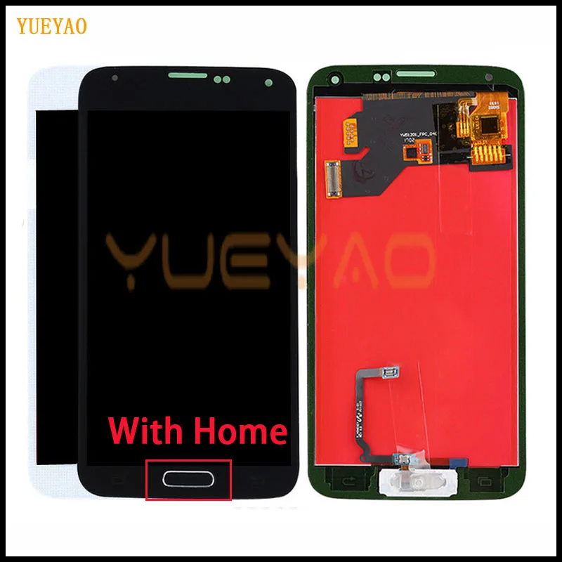 

G900F LCD For Samsung Galaxy S5 I9600 SM-G900 LCD G900F G900M Display Touch Screen G900A G900T G900P G900 LCD With Home Button