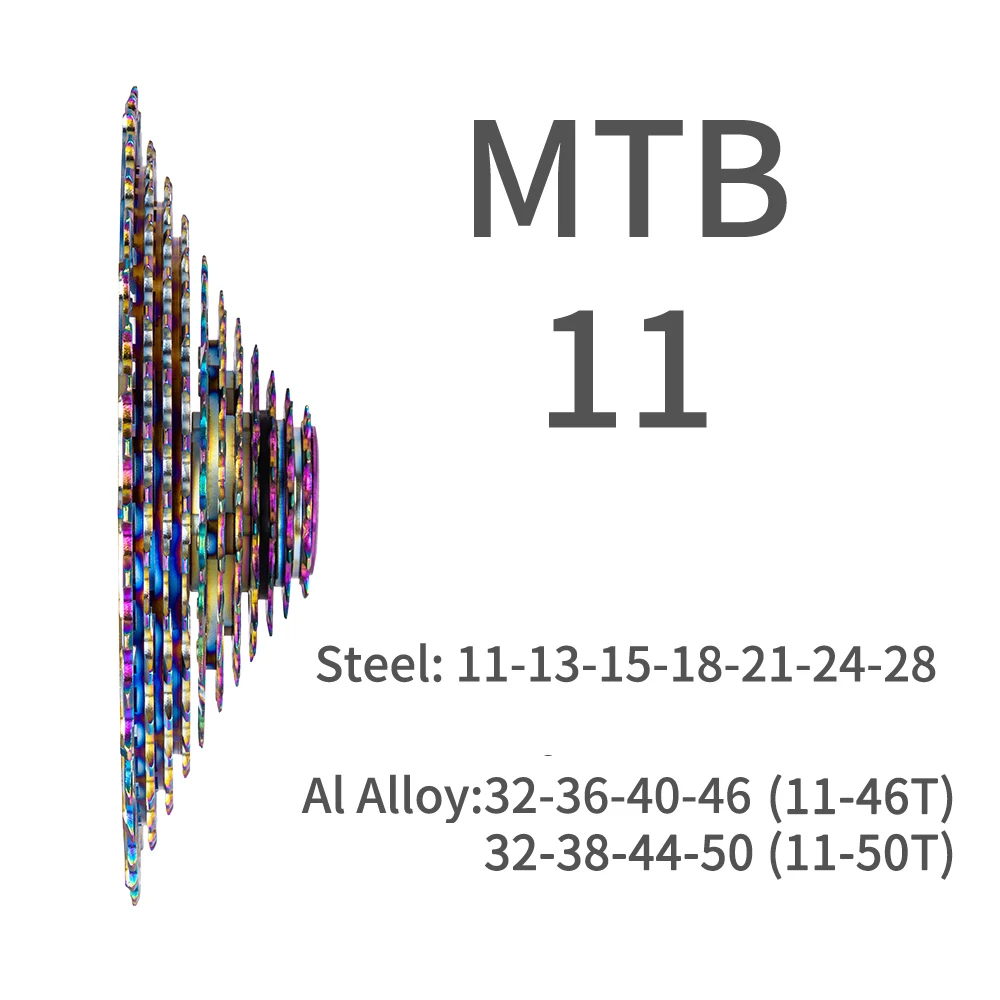 ZTTO 11 скорость 11-46 T SLR 2 велосипед Радуга 11-50 T кассета HG система 11 s Сверхлегкий красочный 46 T CNC k7 для MTB GX X1 NX M8000