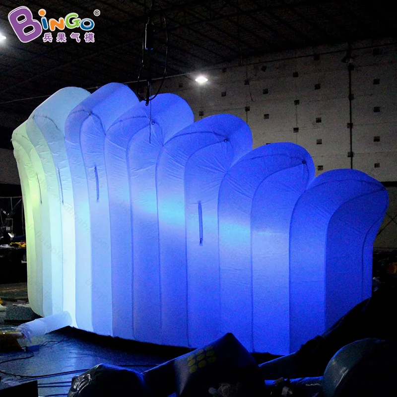  Free delivery 7X3 meters colorful LED inflatable lighting wall for romantic wedding party decoratio