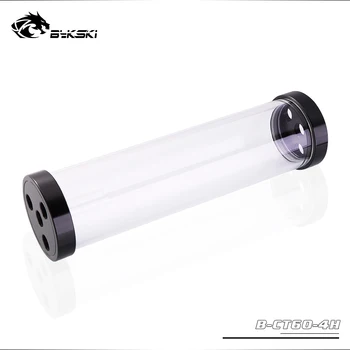 

Bykski black Aluminum +acrylic water tank ,watercooling reservoir 80/130/180/240MM black cylindrical reservoir B-CT60-4H