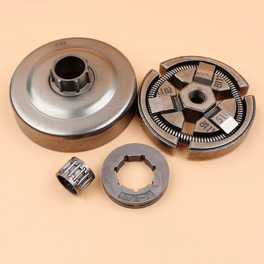3/8"-7Teeth Clutch Drum Sprocket Rim Needle Bearing Kit Fit Husqvarna 55 51 50 EPA Rancher Chainsaw Replacement NEW 3/8"-7Teeth Clutch Drum Sprocket Rim Needle Bearing Kit Fit Husqvarna 55 51 50 EPA Rancher Chainsaw Replacement NEW