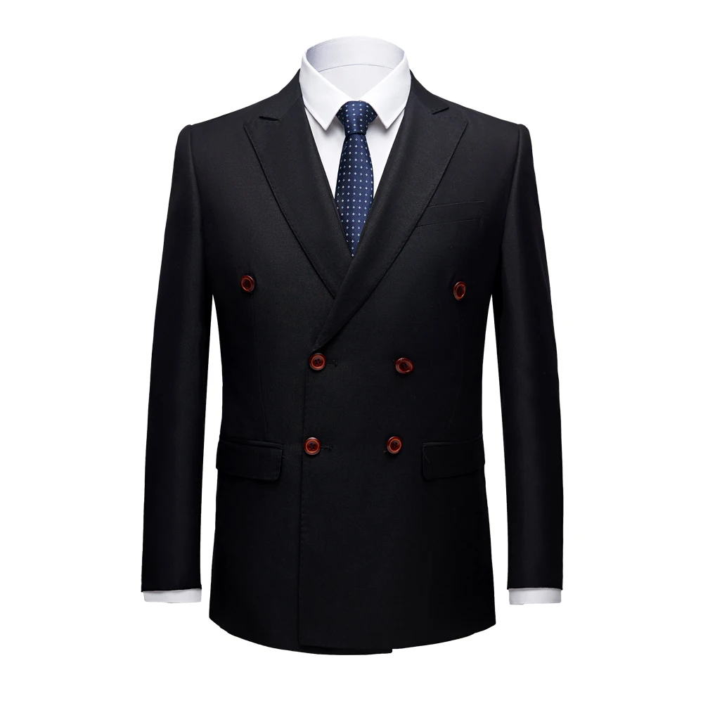 2019 Three Piece Suit Men Slim Fit Wedding Black/Blue Suit Double Breasted Groom Mens Dress Suits Erkek Smokin Prom Suits