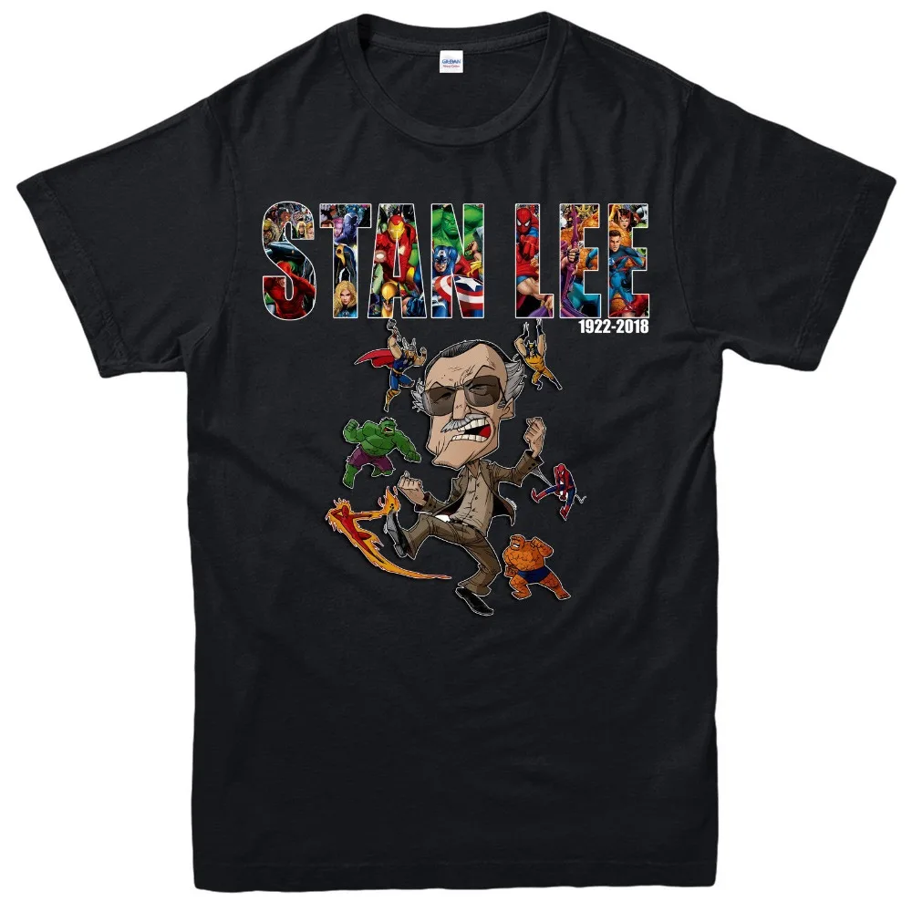 

1922-2018 RIP Stan Lee T-Shirt Avengers Comic Unisex Adult Tee Top Cotton Casual shirts