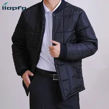 2017 The winter jacket men Cottonjacket Elderly Cotton Jacket Warm Cotton 5XL Collar Blue Men Cotton Relaxed Comfortable MK789
