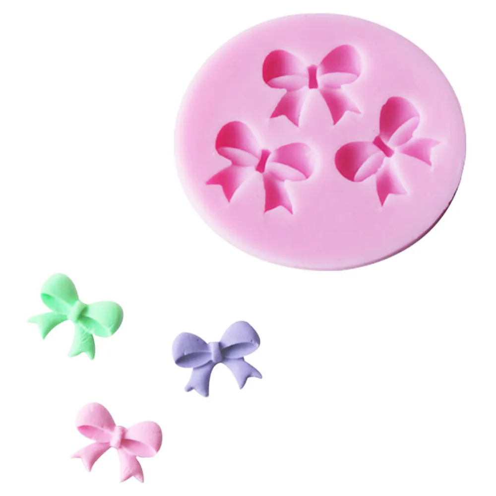 

New Silicone Cake Mold Bowknots Flower 3D Fondant Mold Cake Decorating Tool Chocolate Soap Stencils Kitchen Baking Accessories