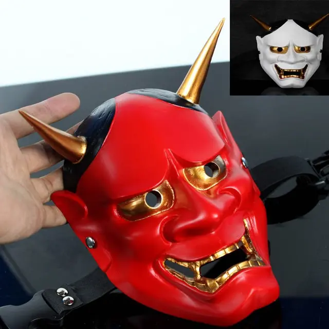 High Grade Resin Masks Japanese Ghosts Prajna topic Masks White Red