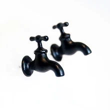 Модные креативные персональные милые преувеличительные ушные ногти стерео кран мода сплав прокол ушные ногти