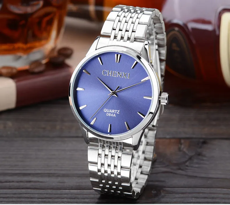 Luxury Chenxi Brand Stainless Steel Quartz Analog Dress Business Wristwatches Wrist Watch Men Male Shockproof Waterproof 064A Luxury Chenxi Brand Stainless Steel Quartz Analog Dress Business Wristwatches Wrist Watch Men Male Shockproof Waterproof 064A
