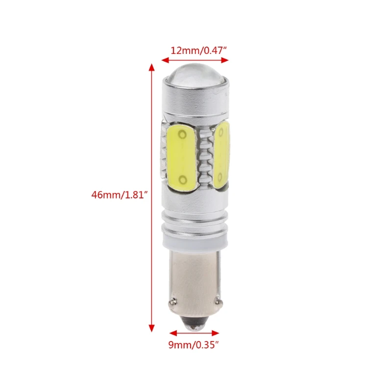 

Drop Ship 1Pc White LED Car Light Bulb BAY9S DC12V 7.5W COB 120 Degrees Lamp Car Sidelight