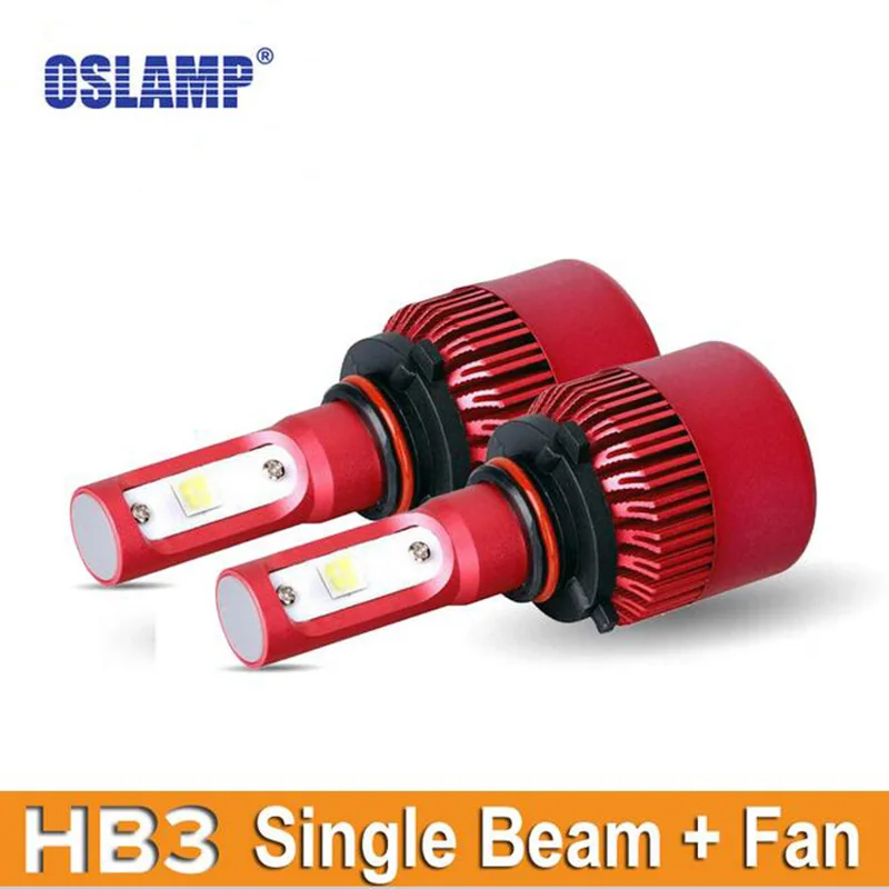 

Oslamp SMD Chips 9005 Car Headlight Bulbs Built-in Fan 6500K 80W/pair HB3 Led Fog Lamps for Kia/Honda Single Beam Car Bulb Kits