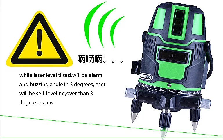 5 Lines 6 point Green laser level meter 360 degree rotary cross laser line level Tilt Function (5)