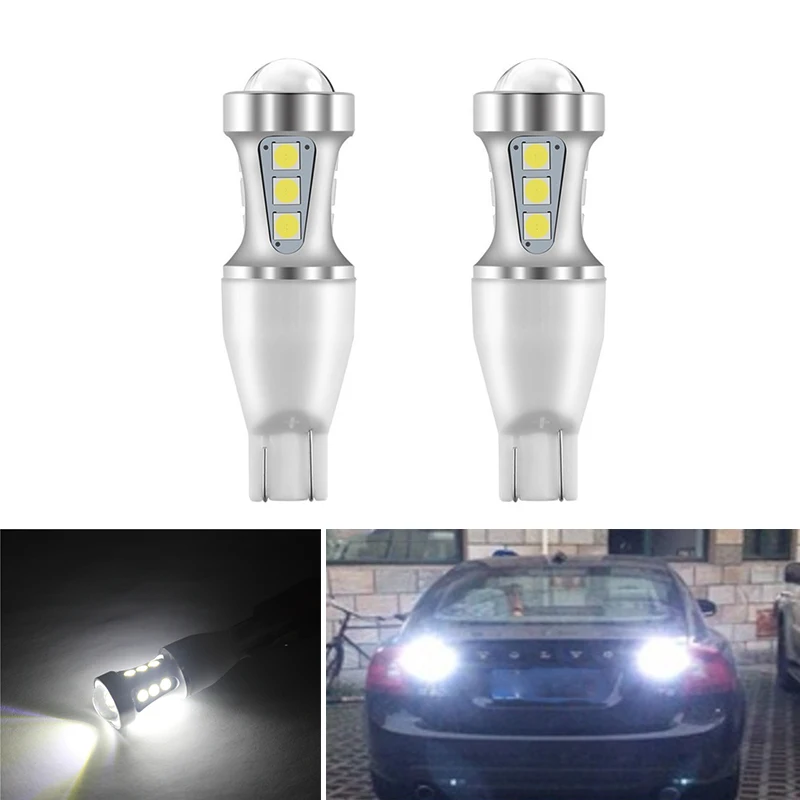 2 шт. Автомобильные светодиодные лампы T15 W16W 921 912 Canbus для Volvo V40 S60 S80 XC90 V70 S40 XC60 V60