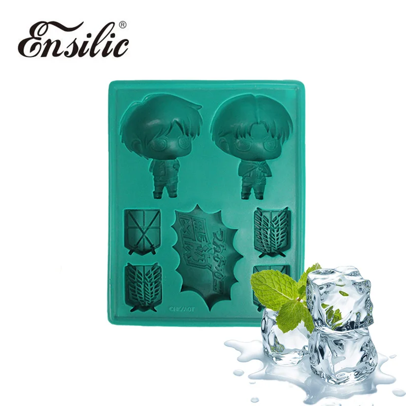 

Attack on Titan Silicone Mold Ice Cube Makers Kitchen Eco-Friendly 3D Chocolate Mould Mini Square Bar Party Cool Ice Cube Tray