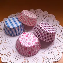 100 шт. в партии высокое Температура 10.5 см Бумага Cup Cake лайнеров выпечки кекса Чехол Средний торт лоток