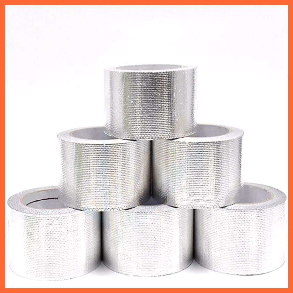 25mmx25m Aluminium Foil Adhesive Sealing Tape Thermal Resist Duct Repairs High Temperature