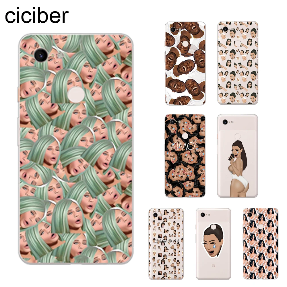 

ciciber Kimoji Kardashian Phone Cases For Google Pixel 3 2 XL Soft Silicone TPU Back Cover for Pixel 3XL 2XL Fundas Coque Shell
